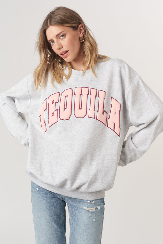 Tequila Sweatshirt - Pink/Grey