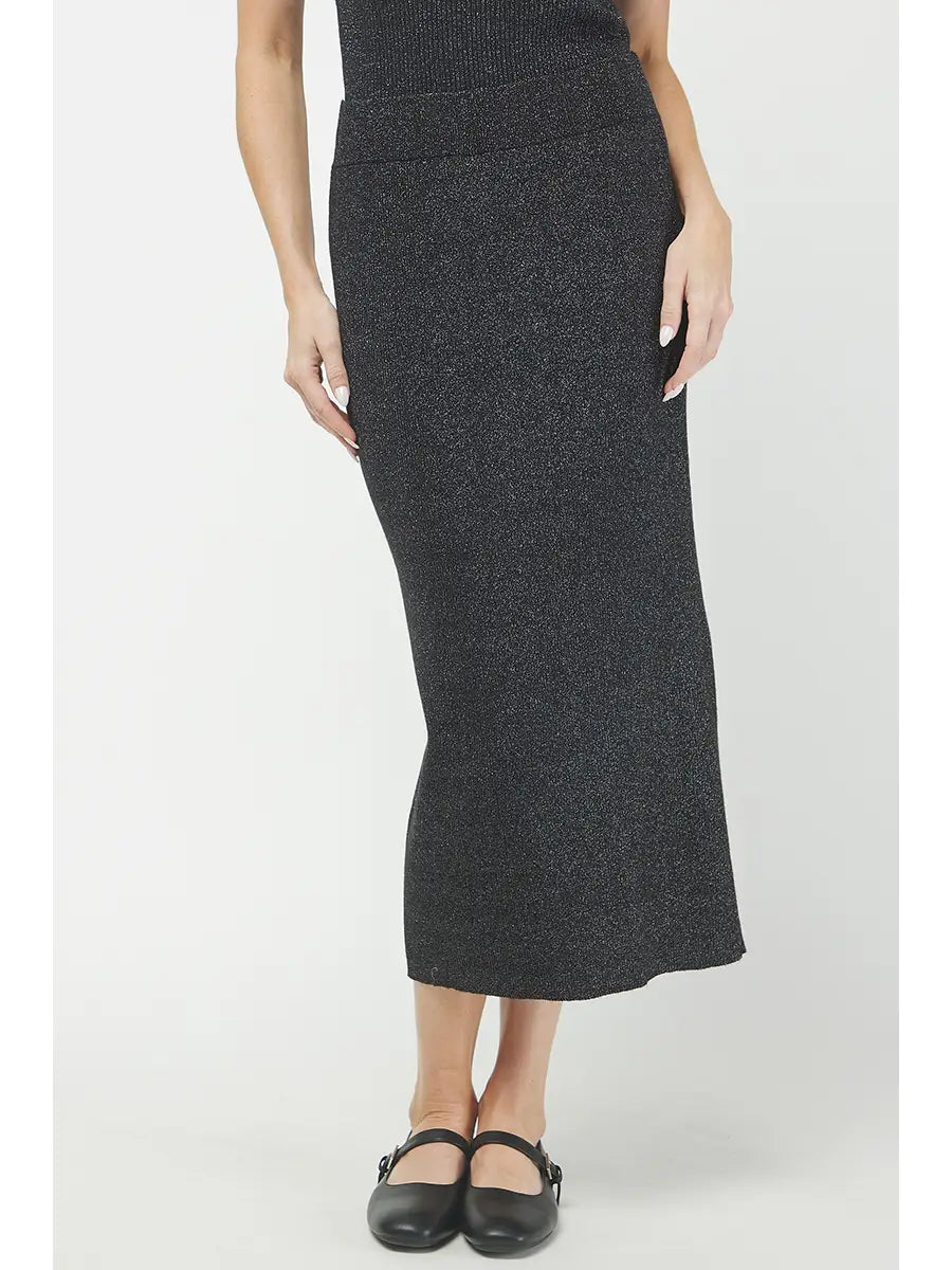 Lurex Sweater Midi Skirt