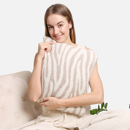 2 in 1 Zebra Throw Blanket/Pillow