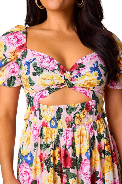 Ross Monet Pink & Yellow Floral