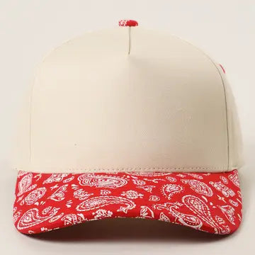 Two-Tone Paisley Trucker Hat