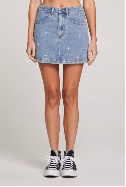 Sabina Skirt Stonewash Denim