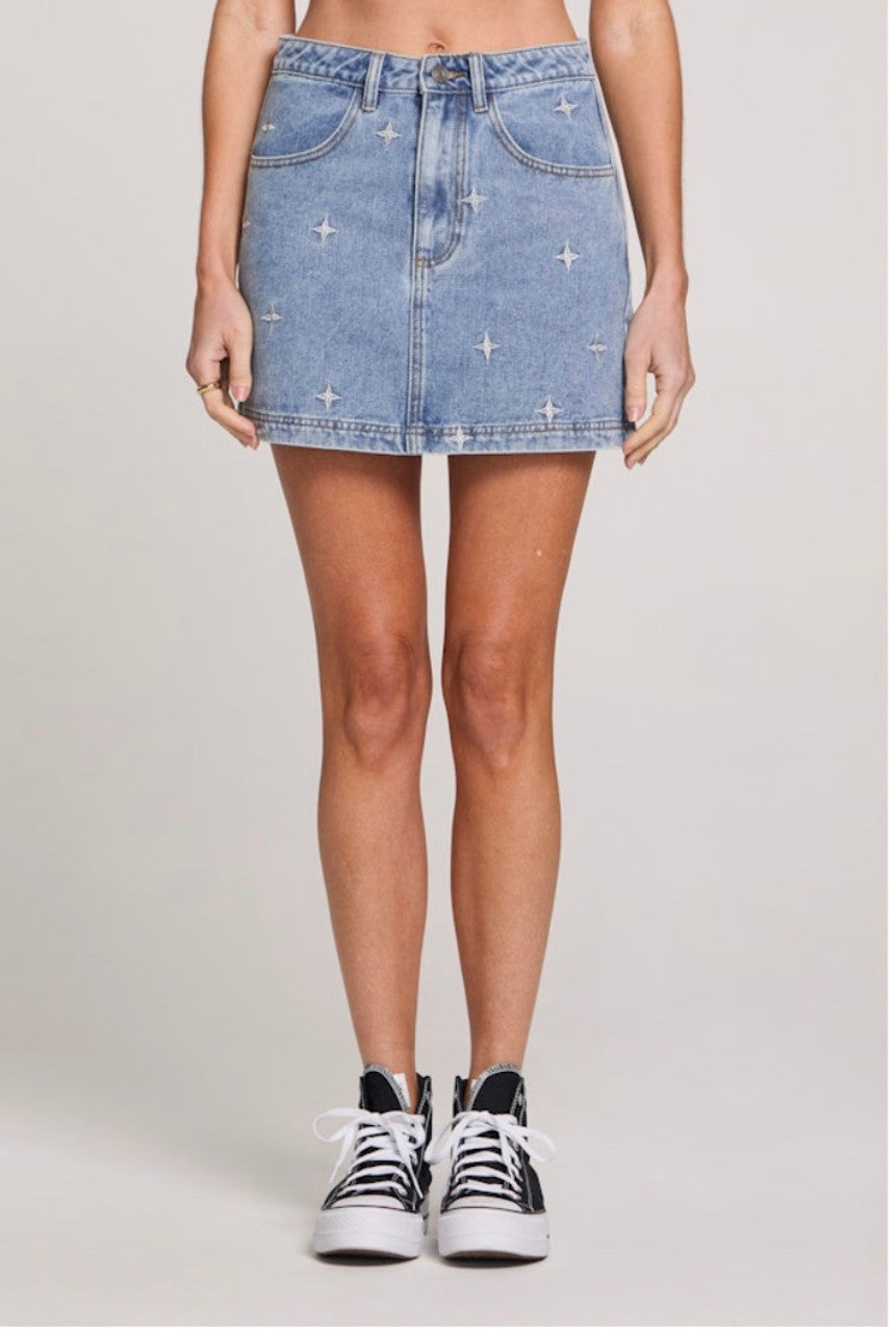 Sabina Skirt Stonewash Denim