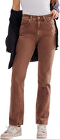 Xena Slim Straight Pants Choc Mousee