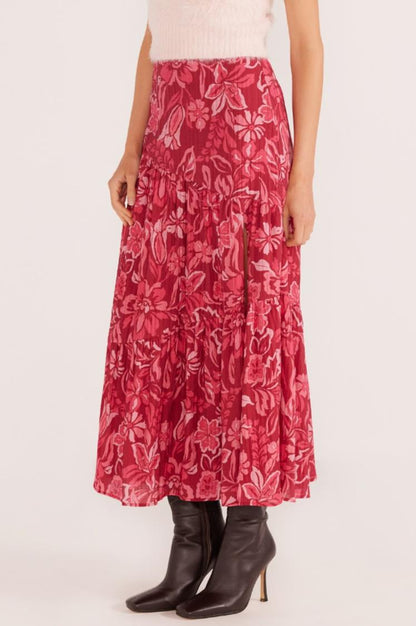 Mae Tiered Midi Skirt