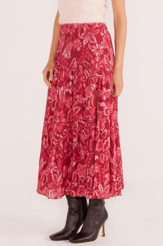 Mae Tiered Midi Skirt