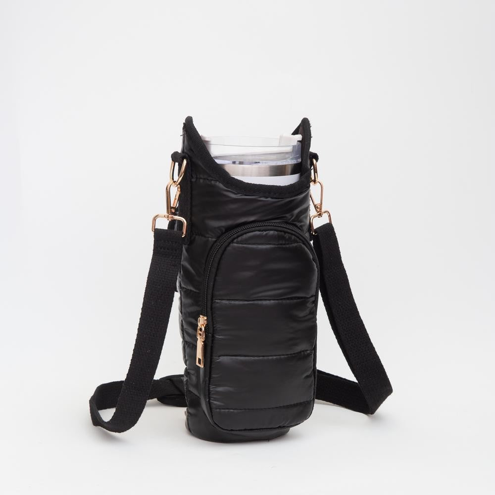 Padded Quilt Crossbody Bag Black