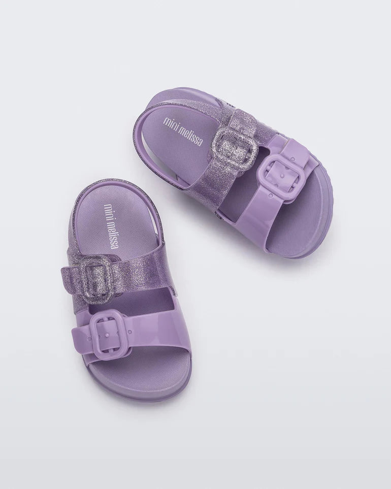 Kids/Toddler Cozy Sandals, glitter lilac