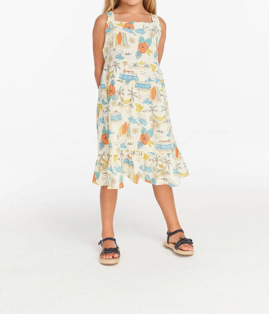Surf's Up Woven Nova Tank Dress - coconut milk