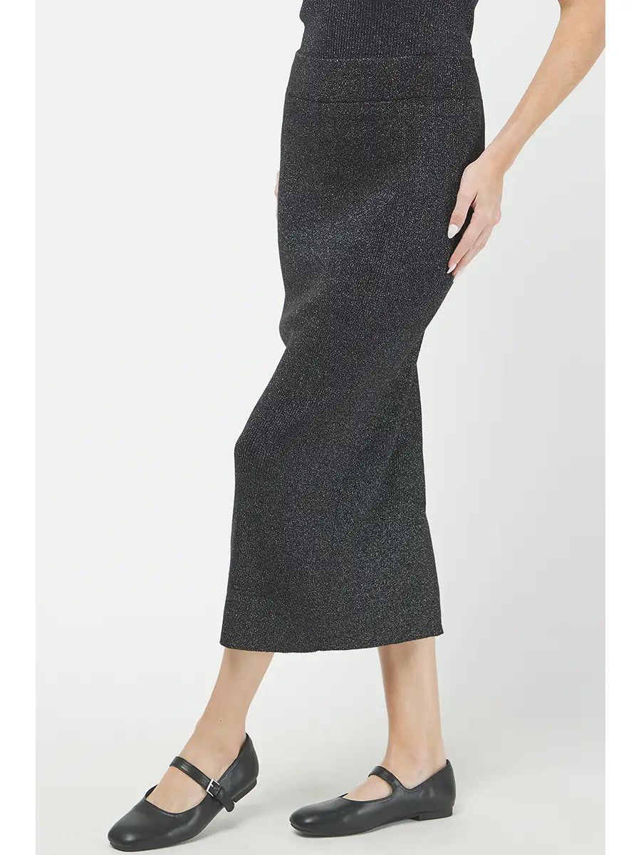 Lurex Sweater Midi Skirt