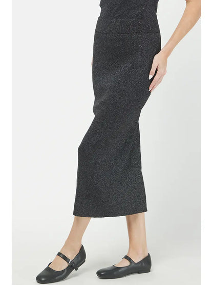 Lurex Sweater Midi Skirt