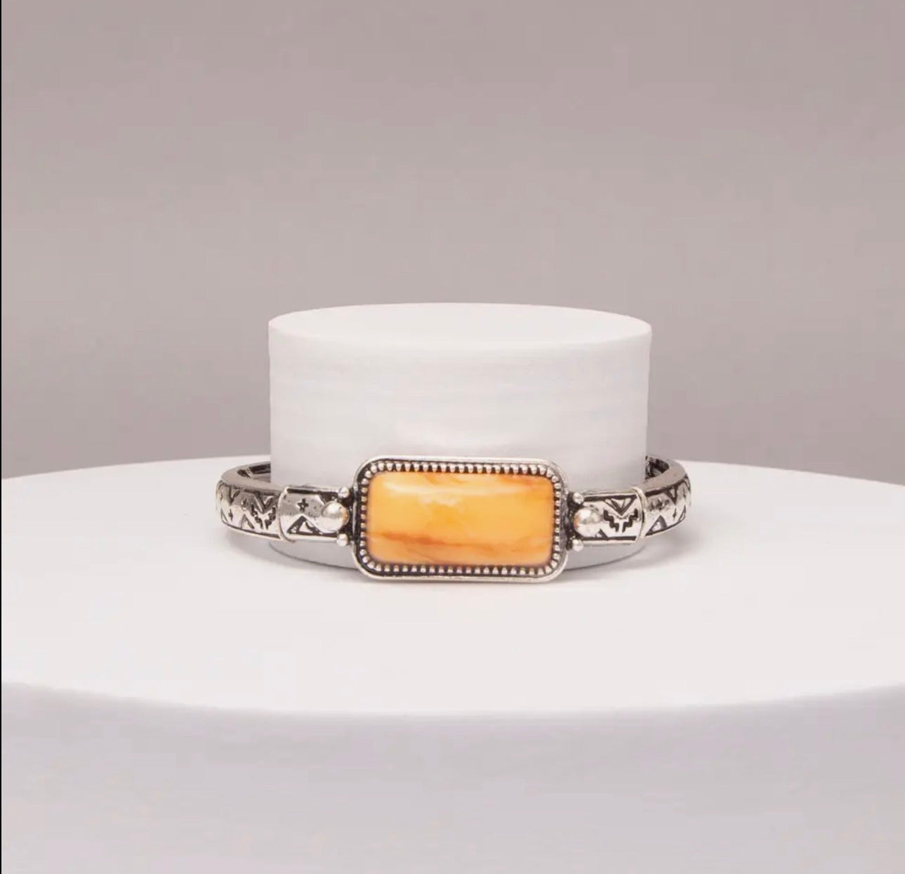 Western Stone Bar Stretch Bracelet