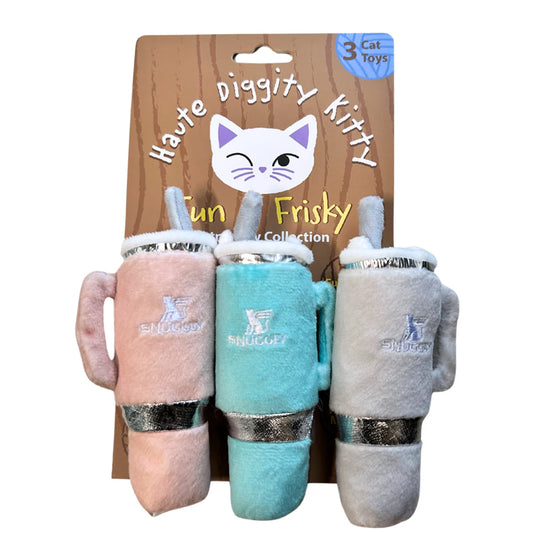Haute Diggity Kitty Snuggle Cup 3 pack, Cat Toys