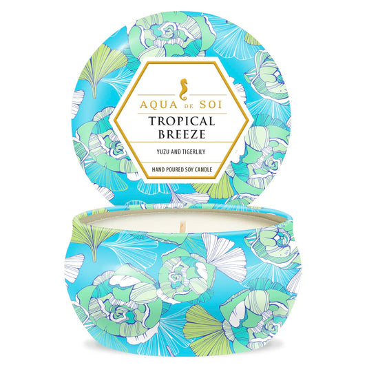 Aqua De SOi 9oz tin candle - tropical breeze