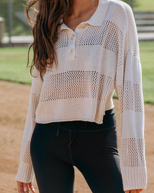 Rugby Sweater- Bone