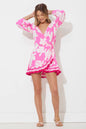 Pink Botanic Long Sleeve Dress