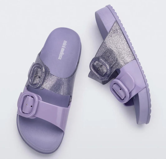 Kids Cozy Slides, glitter lilac