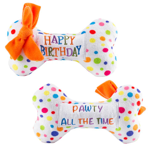 Happy Birthday Large Bone Dog Toy