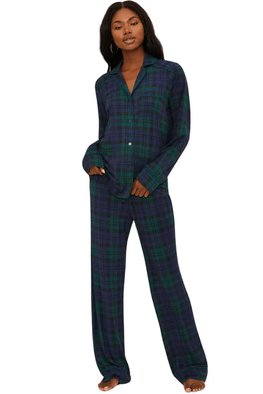 Livy Top & Connie Pant Set Wintergreen Plaid