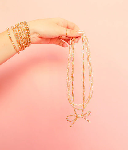 ILY Pearl Beaded Necklace 18"
