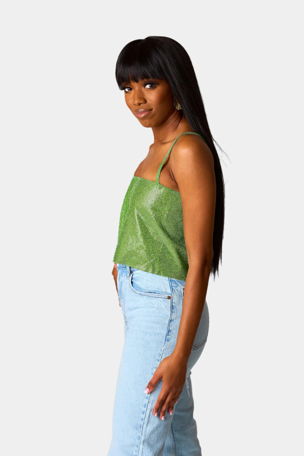 Girly Girl Rhinestone Crop Tank