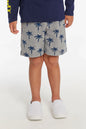 Boy's Lightning Palms Shorts, heather gray