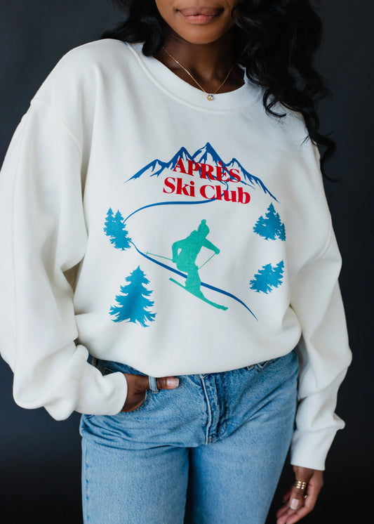 White Apres Ski Club Sweatshirt