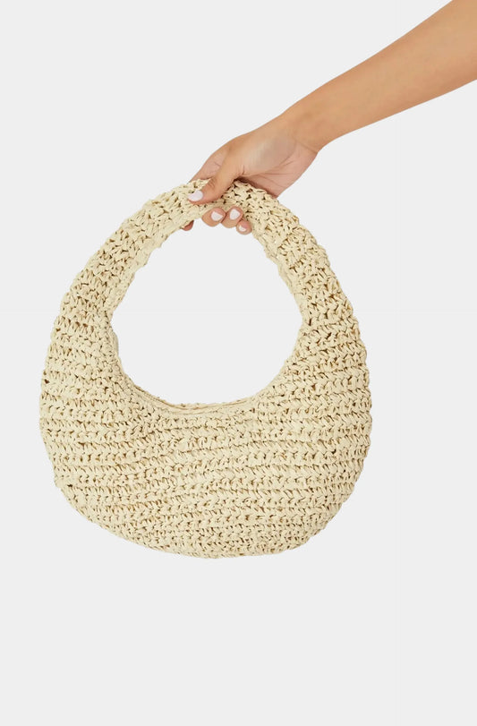 Clementine Handle Bag, natural raffia