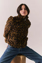 Leopard Puff Sleeve Jacket