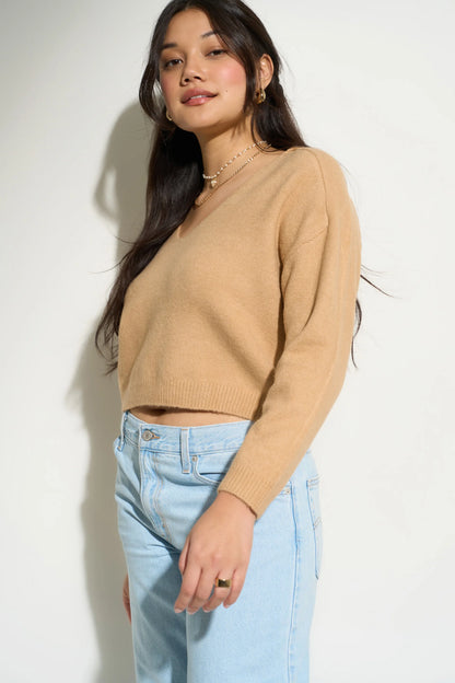 Camillie Knit Pullover Camel