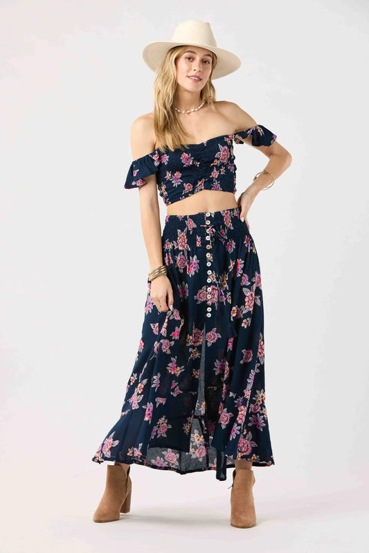 Hollie Top & Dakota Skirt, Hawaiian Navy