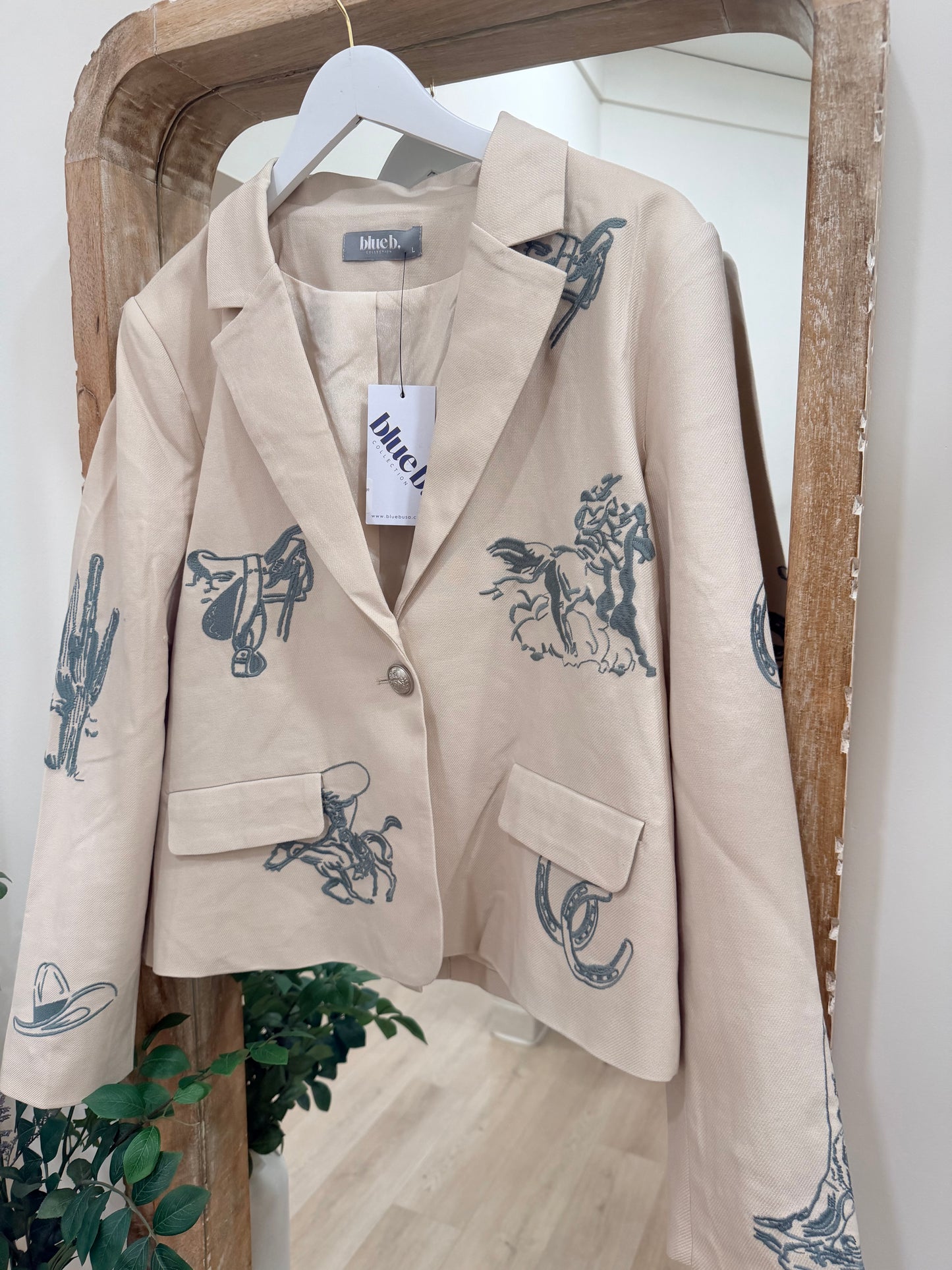 Western Embroidered Blazer