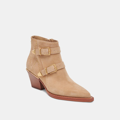 Ronnie Booties, Camel Suede