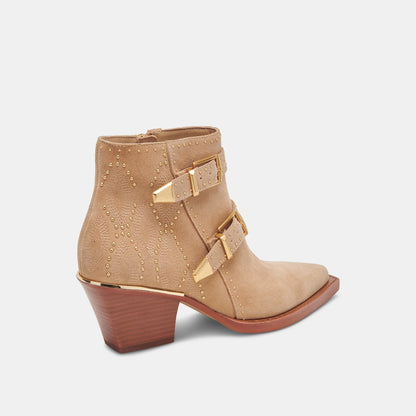 Ronnie Booties, Camel Suede