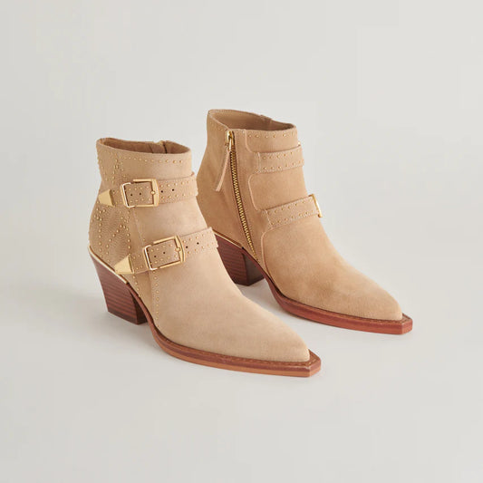 Ronnie Booties, Camel Suede