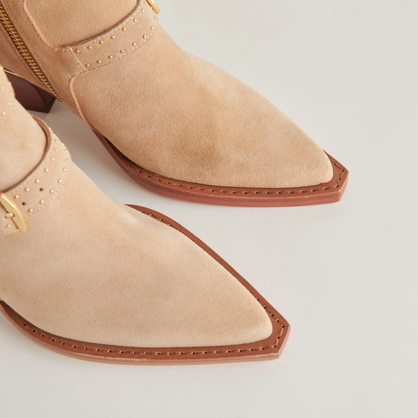 Ronnie Booties, Camel Suede