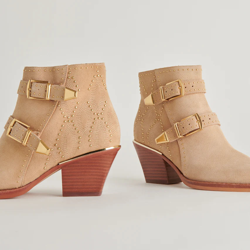 Ronnie Booties, Camel Suede