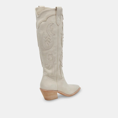 Samsin Ivory Nubuck Boot Size 7