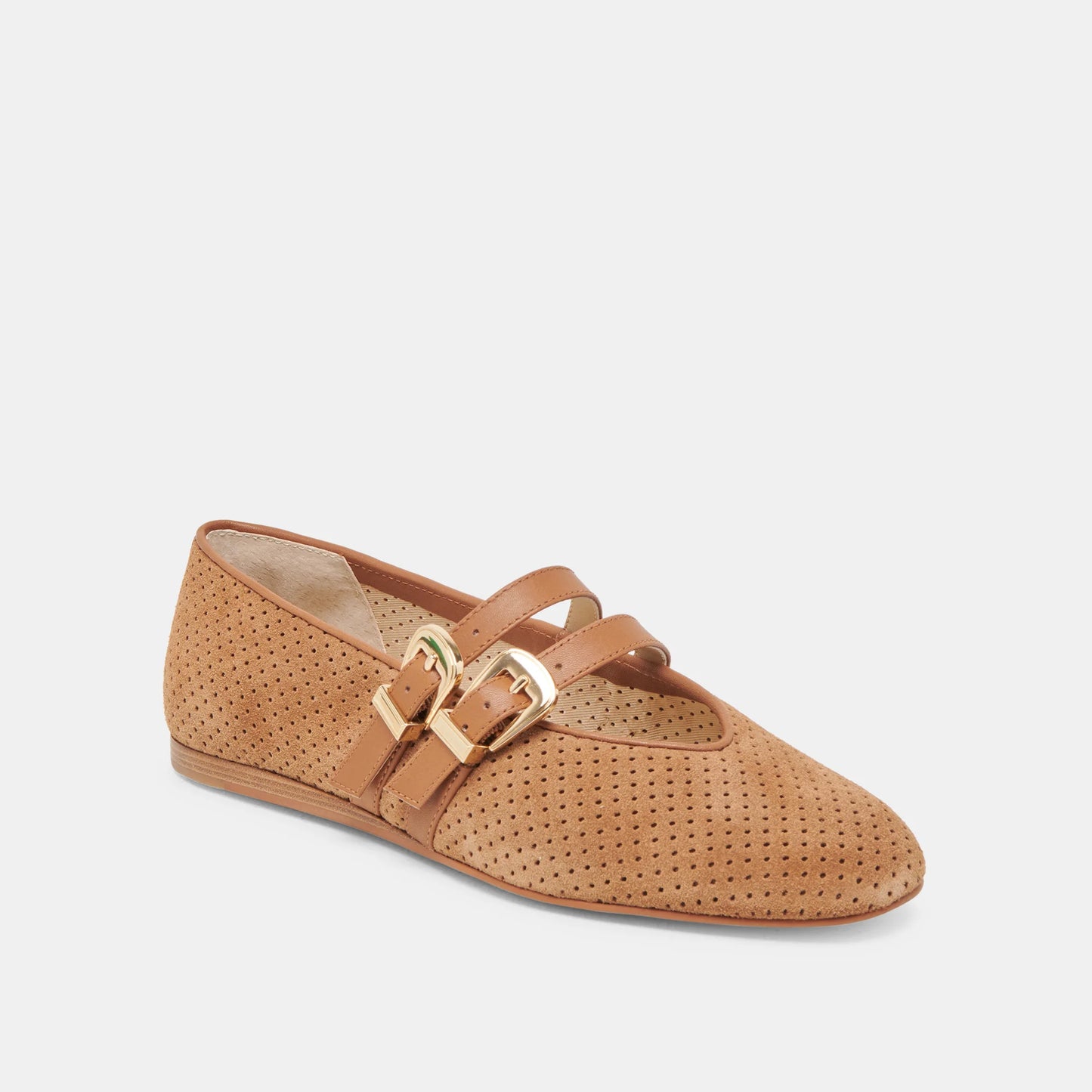 Baylee Grommet Ballet Flat - Pecan Suede