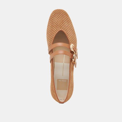 Baylee Grommet Ballet Flat - Pecan Suede