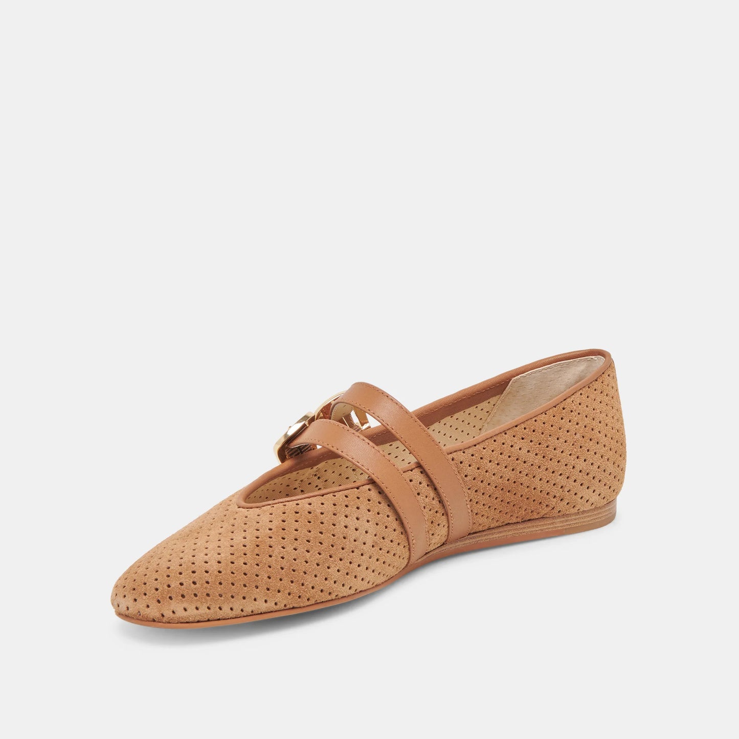 Baylee Grommet Ballet Flat - Pecan Suede
