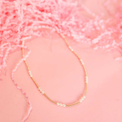 ILY Pearl Beaded Necklace 18"