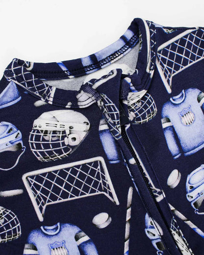 Poppy Convertible Romper- Hockey