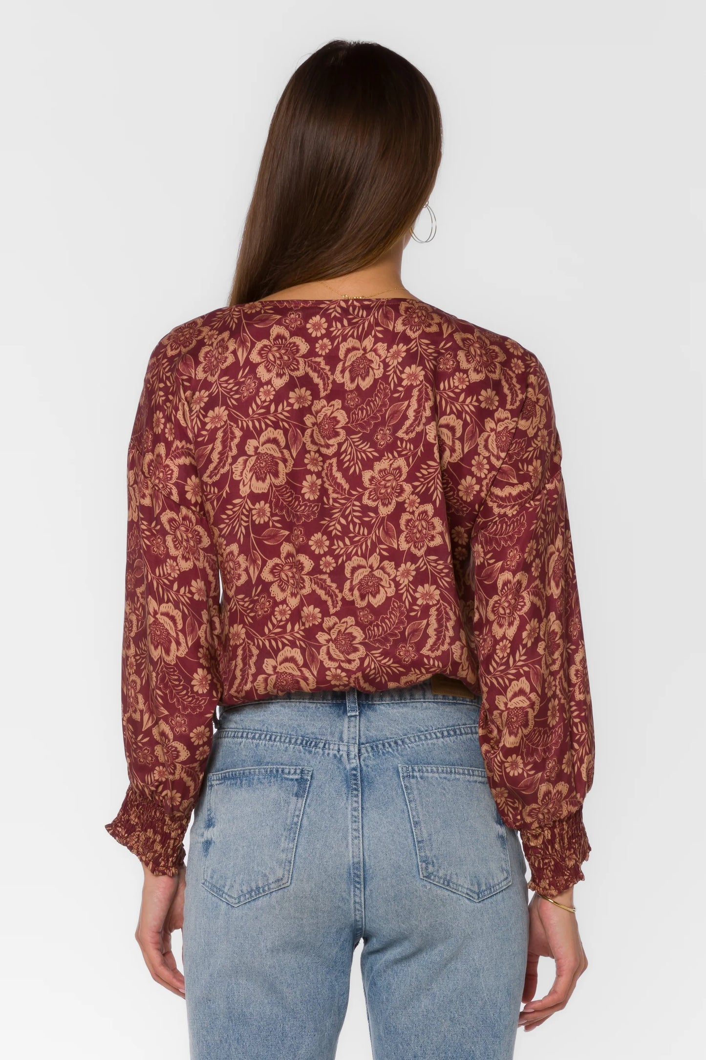Freya Long Sleeve Sangria Floral