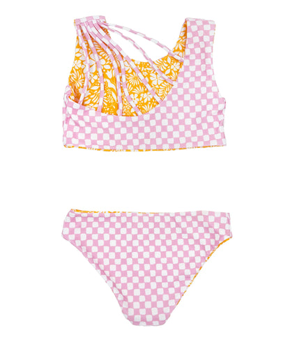 Summer Sun Reversible Girl's Bikini - Golden Sun