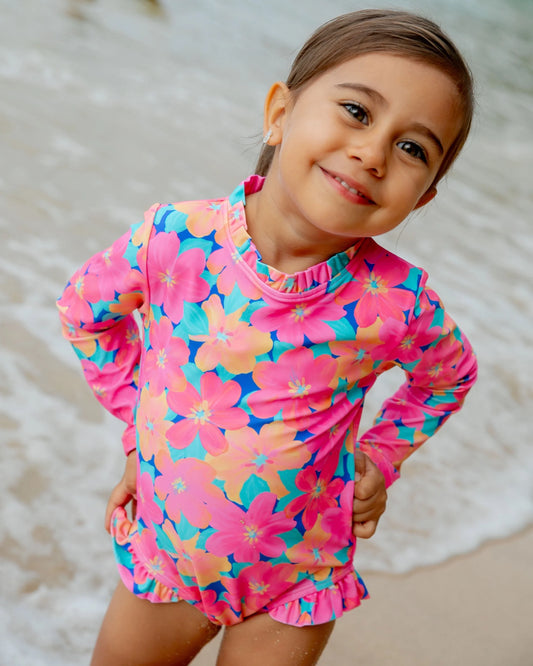 Frill Chaser Baby Surf Suit- Pink Carnation