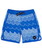 Cosmic Waves Boy Boardshort - Marina Blue