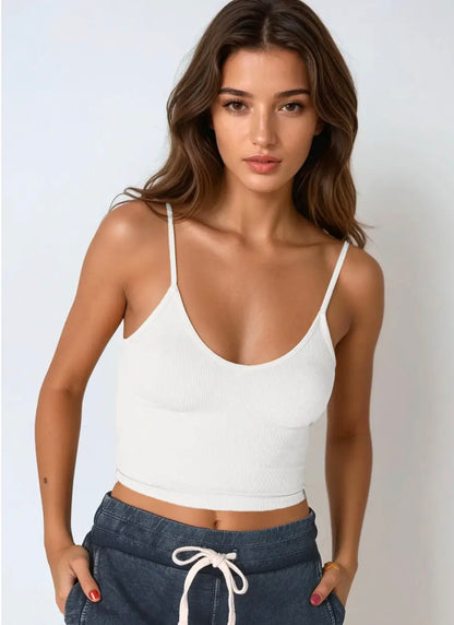 Ribbed v-Neck Tank Top