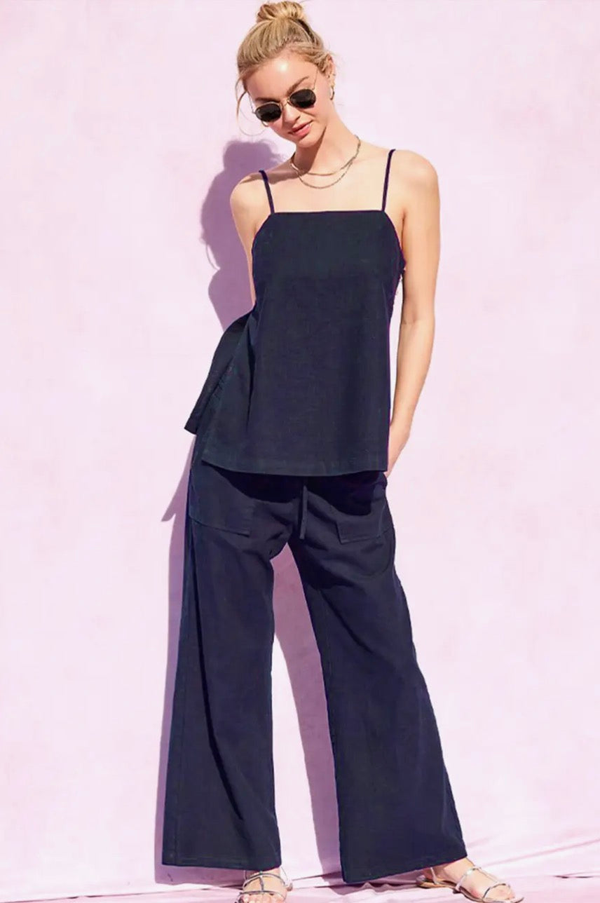 Linen Top and Pant Set