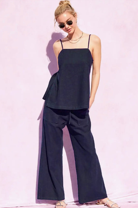 Linen Top and Pant Set